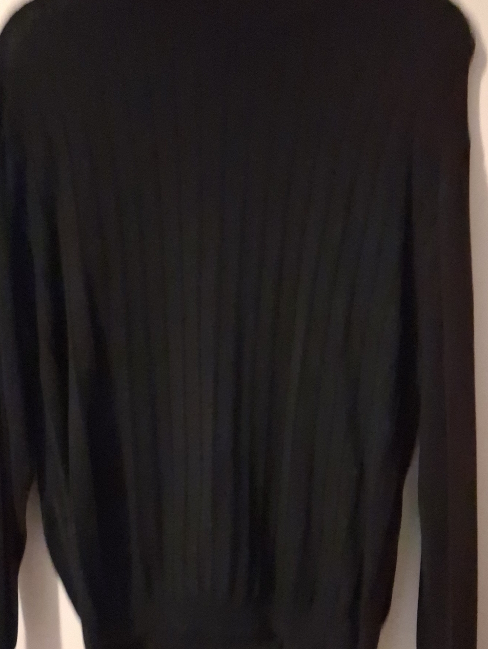 Classic Black Ribbed Crewneck Sweater